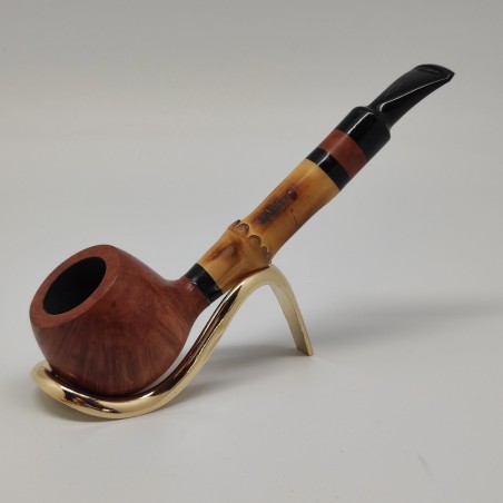 Lotto di 6 pipe artistiche in schiuma, ceramica e pipa Brebbia in legno. Nuove
