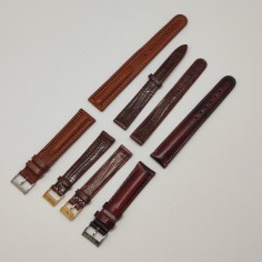 Lotto di 4 cinturini Eberhard marroni, lunghezza 21 cm circa. Buono 2
