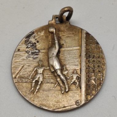 Medaglia FIGC Direttorio Lombardia in argento calcio XII e.f. 1934. Macchie