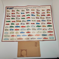 Poster con i modelli Fiat dal 1899 al 1965 in busta originale. Segni a penna 2