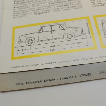 Lotto di 2 cataloghi Lancia Flavia, 1963 buona conservazione
