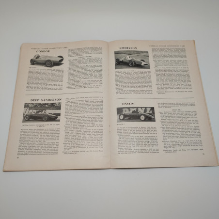 Volume Formula Junior Competition Cars, 1961 in inglese. Ingrigimenti