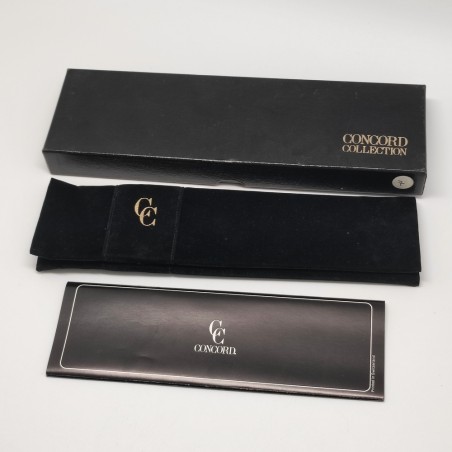 Confezione e fodero morbido per orologio Concord con documenti. Buono