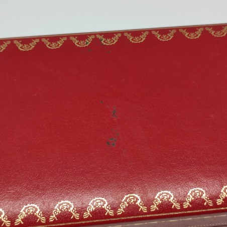 Cofanetto per occhiali Cartier con lievi macchie esterne e ingiallimento