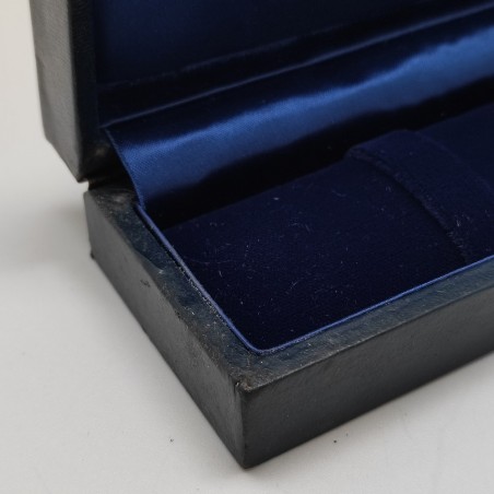 Confezione per orologi Orfina Pininfarina blu con placchetta. Macchie di umidità