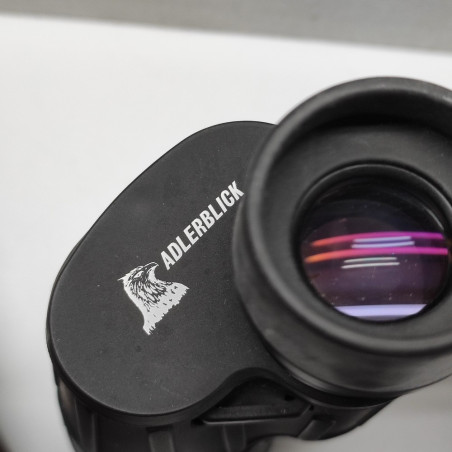 Binocolo Adlerblick 7x,42mm con cofanetto in pelle, cinghiette. Inusato