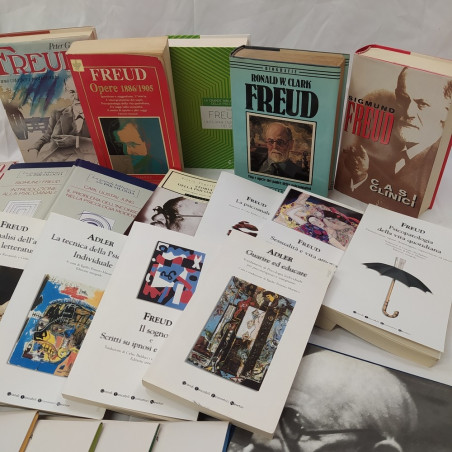 Lotto di 20 libri e 6 DVD di psicoanalisi e psicologia (Freud/Adler)