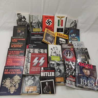 Lotto di 27 libri e riviste sul Nazismo/Fascismo (di cui 3 doppi). Polvere