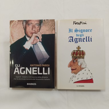 Lotto di 2 libri su Agnelli di Forattini e Parisi, anni 2000. Buone condizioni