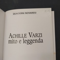 Volume Achille Varzi Mito e leggenda, Quaderni novaresi, Gianfranco Capra, 1998 2