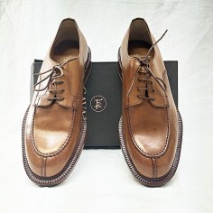 Scarpe uomo B. Cavalli marrone chiaro cuciture a vista nuove n° 43,5 2