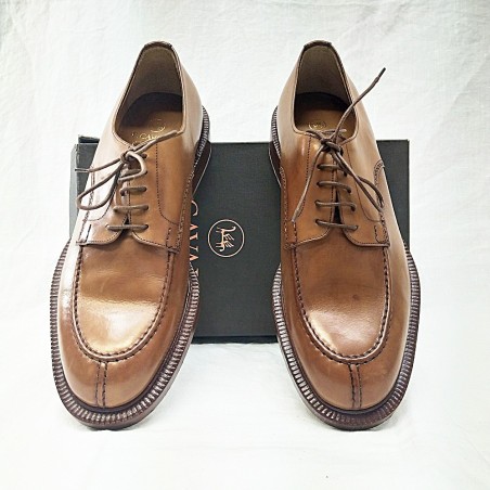 Scarpe uomo B. Cavalli marrone chiaro cuciture a vista nuove n° 43,5