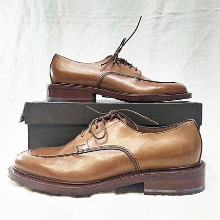 Scarpe uomo B. Cavalli marrone chiaro cuciture a vista nuove n° 43,5