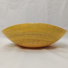 Vaso centrotavola in vetro di Murano Yalos giallo integro 2