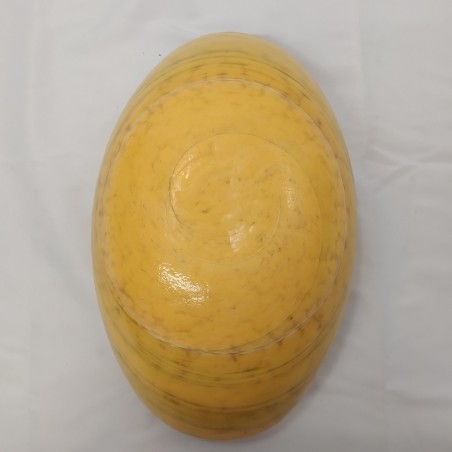 Vaso centrotavola in vetro di Murano Yalos giallo integro