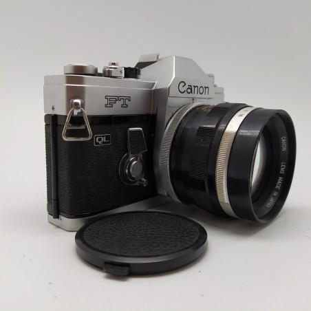 Macchina fotografica Canon FT con lenti FL 50 mm, 1:1.4. Necessita pulizia