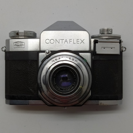Macchina fotografica Zeiss Contaflex con obiettivo Tessar 1:2,8 - F＝45mm, fodero