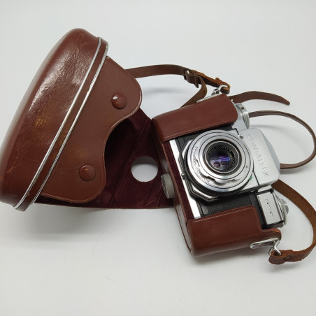 Macchina fotografica Zeiss Contaflex con obiettivo Tessar 1:2,8 - F＝45mm, fodero