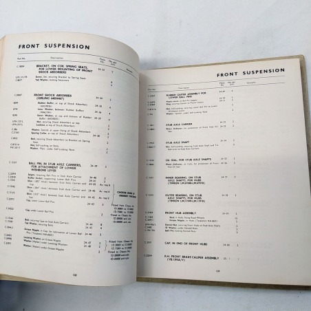 Jaguar Spare parts catalogue - Raccoglitore parti di ricambio 1965. Polvere