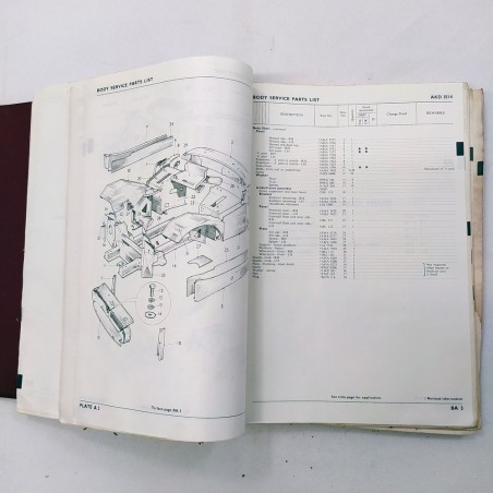 Mechanical service parts list - Parti di ricambio Austin British Motors, 1965