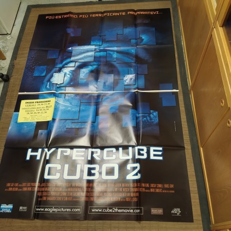 Manifesto originale Hypercube – Il cubo 2 2003 Due fogli, segni di scotch...