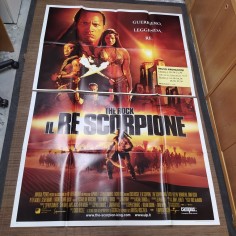 Manifesto originale Il re scorpione 2002 Due fogli, segni di scotch, aloni... 2