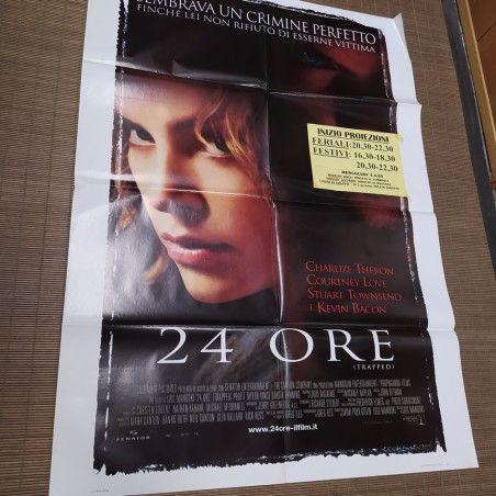 Manifesto originale 24ore 2002 Due fogli, segni di scotch, strappi....