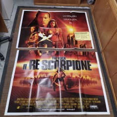 Manifesto originale Il re scorpione 2002 Due fogli, segni di scotch... 2