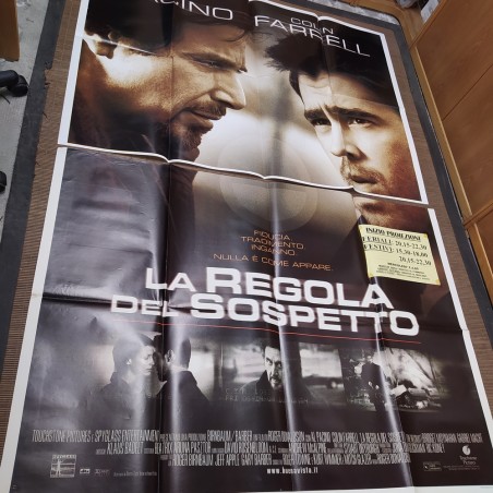 Manifesto originale La regola del sospetto 2003 Due fogli, segni di scotch, a...