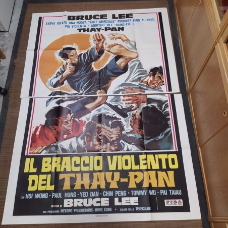 Manifesto originale Il braccio violento del Thay-Pan 1978 Due fogli...