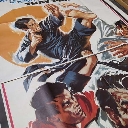 Manifesto originale Il braccio violento del Thay-Pan 1978 Due fogli...