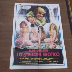 Manifesto originale Lo stallone erotico 1975 Pieghe e piccoli strappi... 2