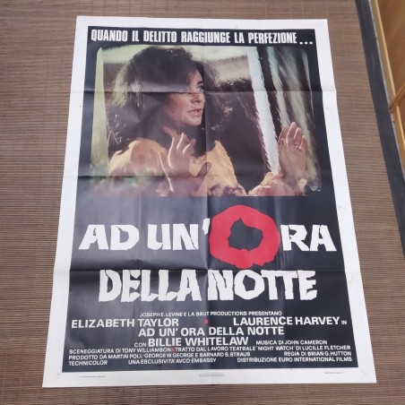 Manifesto originale Ad un’ora della notte 1973 Pieghe e piccoli strappi e mac...