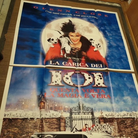 Manifesto originale La carica dei 101 1997 Forellini di affissione. Due fogli...