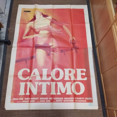 Manifesto originale Calore intimo 1977 Forellini di affissione e macchie, alo...