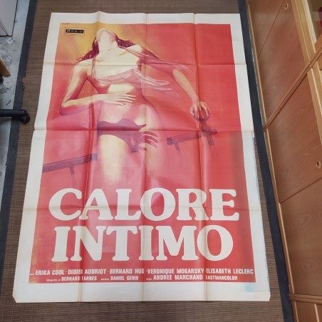 Manifesto originale Calore intimo 1977 Forellini di affissione e macchie, alo...
