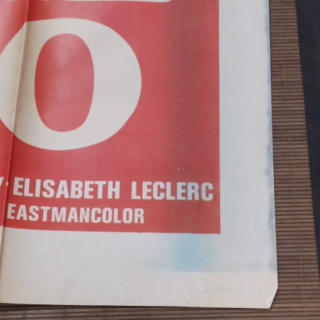 Manifesto originale Calore intimo 1977 Forellini di affissione e macchie, alo...
