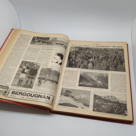 Lotto di 40 numeri della rivista Lettura sportiva dell'anno 1912 rilegati