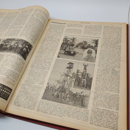 Lotto di 40 numeri della rivista Lettura sportiva dell'anno 1912 rilegati