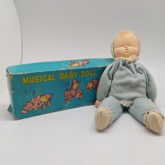 Bambolina giapponese con carillon Musical Baby-Doll con confezione. Macchie 2