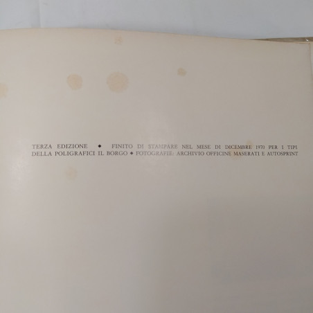 Libro Il tridente Storia della Maserati, Severo Boschi, 3° edizione 1970