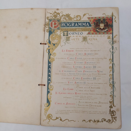 Opuscolo Programma del torneo per il Centenario di Savoia cavalleria 1692-1892