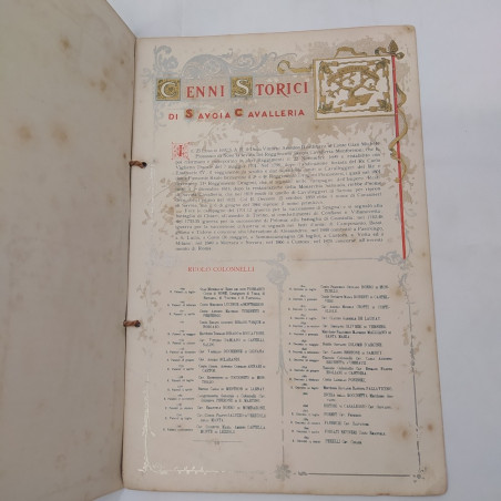 Opuscolo Programma del torneo per il Centenario di Savoia cavalleria 1692-1892