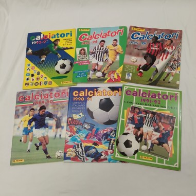 Lotto di 3 album figurine Panini di calciatori con alcune figurine 1992-1996