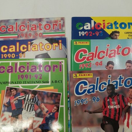 Lotto di 3 album figurine Panini di calciatori con alcune figurine 1992-1996