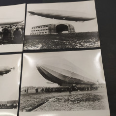 Lotto di 4 fotografie di dirigibili tedeschi anni '20 e '30. Buono 2