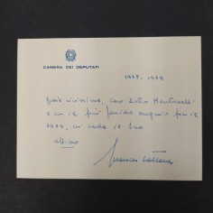 Lettera della Camera dei Deputati indirizzata a Indro Montanelli, 1978 2