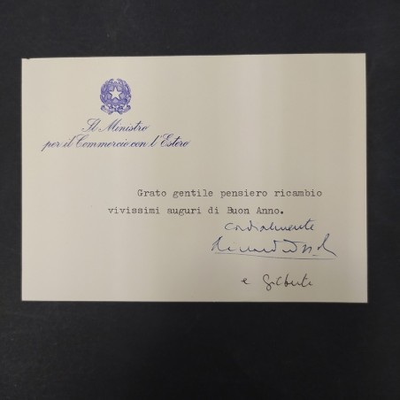 Lettera Ministero per il commercio con l'estero Rinaldo Ossola a Montanelli 1977