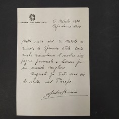 Biglietto Camera dei Deputati Andrea Borruso a Montanelli 1979. Buono 2