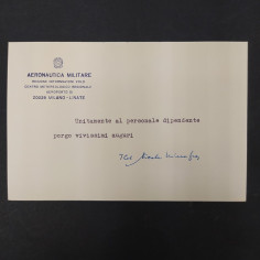 Lotto di 2 biglietti di auguri indirizzati a Indro Montanelli, 1977 2